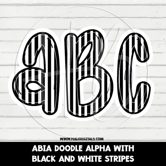 ABIA ALPHA - BLACK AND WHITE STRIPES