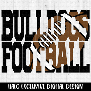 Football Inlay Bulldogs