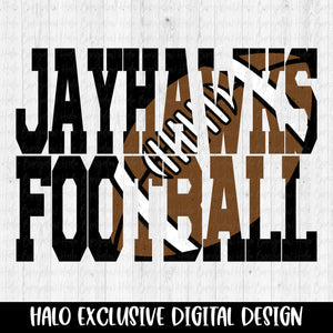 Football Inlay Jayhawks