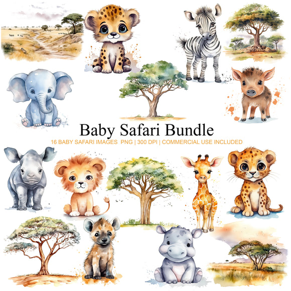 BABY SAFARI ANIMALS BUNDLE