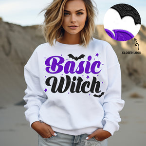 FAUX EMBROIDERED BASIC WITCH