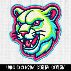 Neon Faux Patch Cougar