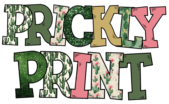 Prickly Font Canva Fill Letter Set