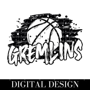 GREMLINS GRUNGE BASKETBALL - BLACK