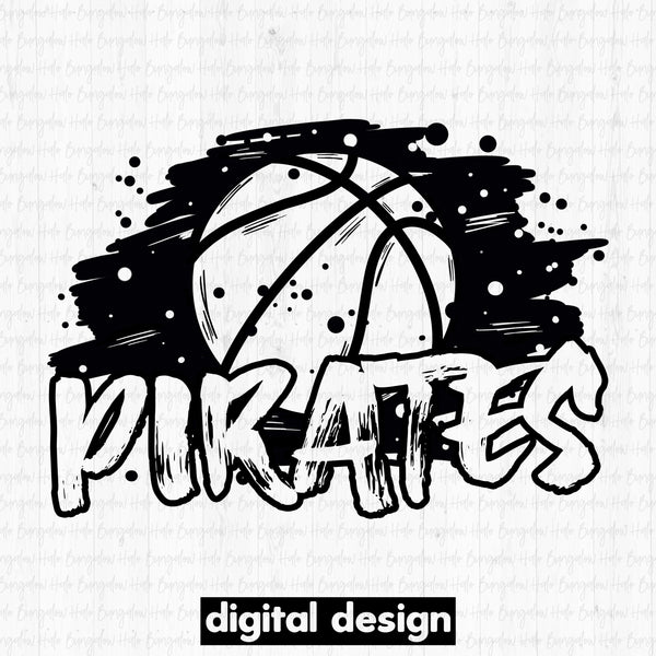 Distressed Pirates Basketball Team Design Jolly Stock Vector (Royalty Free)  1609714846