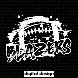 BLAZERS GRUNGE FOOTBALL - WHITE