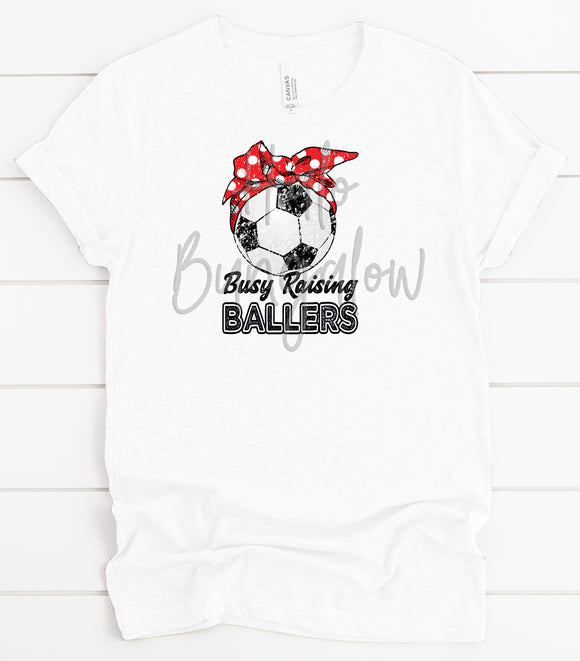 BUSY RAISING BALLERS SOCCER RED