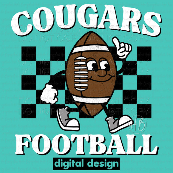 FOOTBALL CHARACTER - COUGARS WHITE