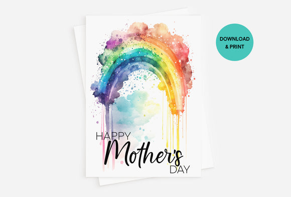 MOTHER'S DAY CARD - CP102 - WATERCOLOR RAINBOW