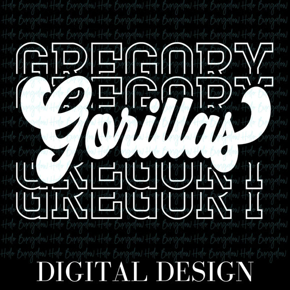 GREGORY GORILLAS STACKED - WHITE