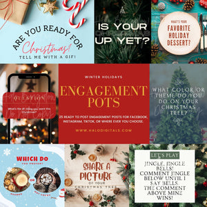 DECEMBER HOLIDAY ENGAGEMENT POSTS - GROUP GRAPHICS