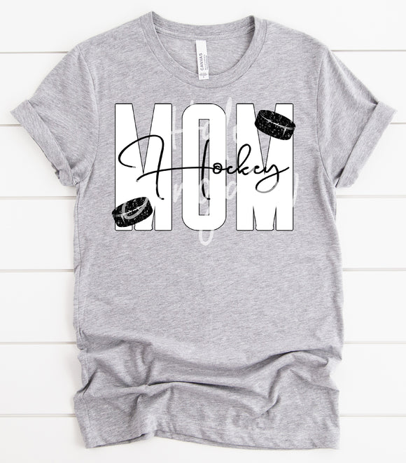HOCKEY MOM OVERLAP WITH OUTLINE