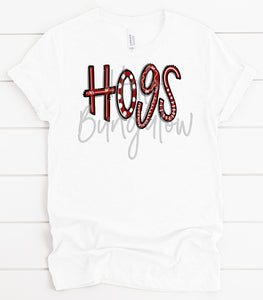 HOGS RED AND WHITE