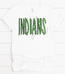 INDIANS GREEN AND WHITE