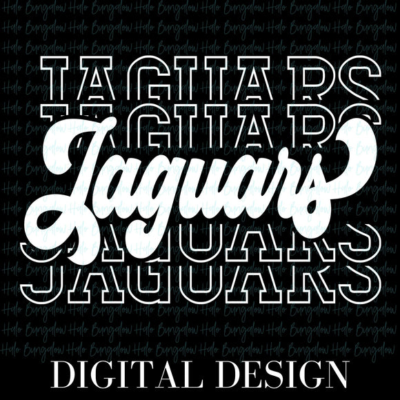 JAGUARS STACKED - WHITE