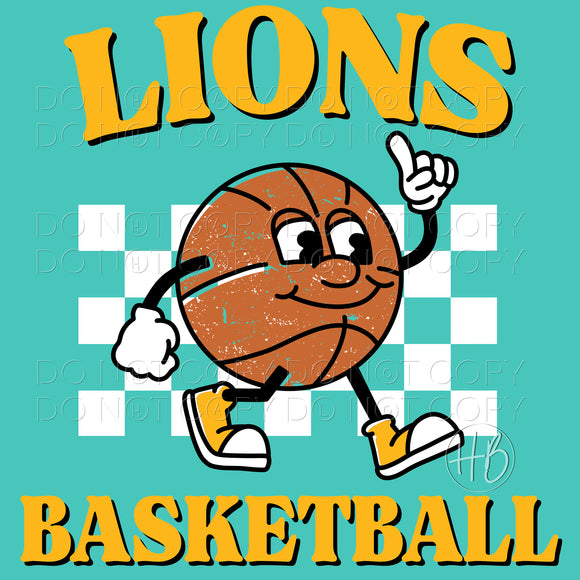 BASKETBALL CHARACTER - LIONS YELLOW GOLD
