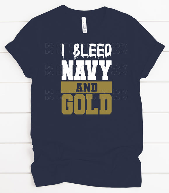 I Bleed Navy And Gold