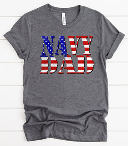 Navy Dad American Flag