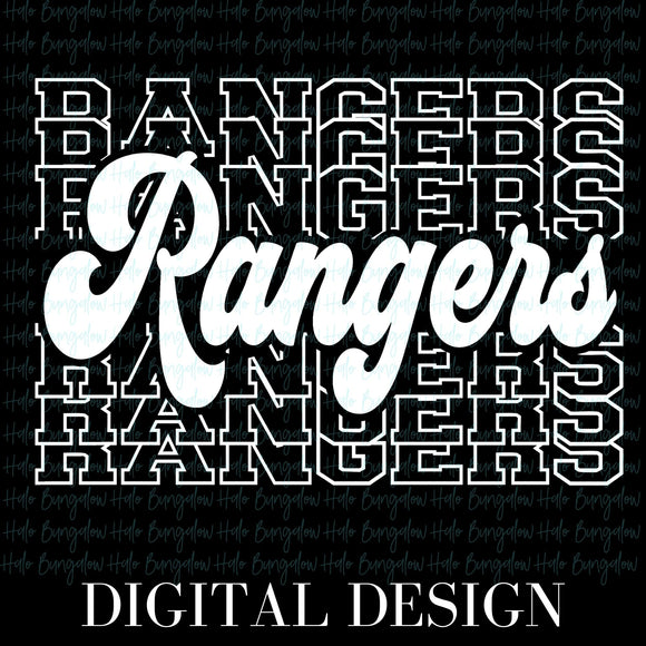 RANGERS STACKED - WHITE