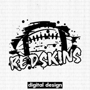 REDSKINS GRUNGE FOOTBALL - BLACK