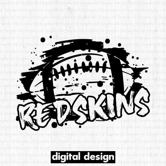 REDSKINS GRUNGE FOOTBALL - BLACK