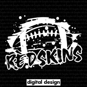 REDSKINS GRUNGE FOOTBALL - WHITE