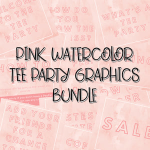TEE PARTY GRAPHICS PINK WATER COLOR