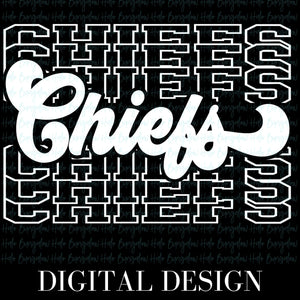 CHIEFS STACKED - WHITE