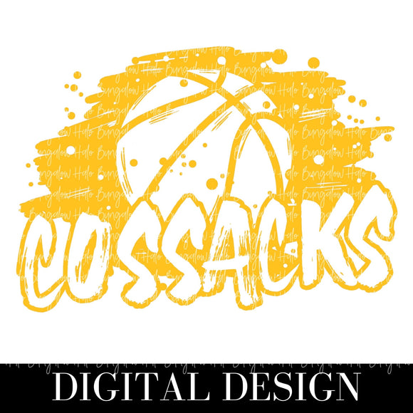 COSSACKS GRUNGE BASKETBALL - YELLOW GOLD
