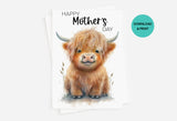 MOTHER'S DAY CARD - CP100 - HIGHLAND COW