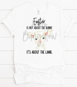 EASTER IS NOT ABOUT THE BUNNY, IT'S ABOUT THE LAMB