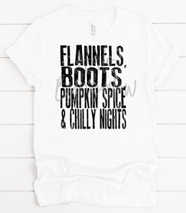 Flannels Boots Pumpkin Spice And Chilly Nights