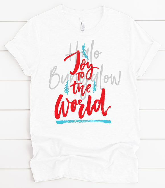 JOY TO THE WORLD BLUE AND RED
