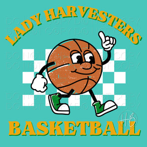 BASKETBALL CHARACTER - LADY HARVESTERS