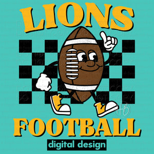 FOOTBALL CHARACTER - LIONS YELLOW GOLD