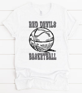 BASKETBALL SKETCH - RED DEVILS