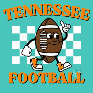FOOTBALL CHARACTER - TENNESSEE ORANGE WHITE BACKGROUND