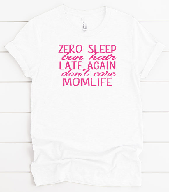 Zero Sleep Mom Life Flattened